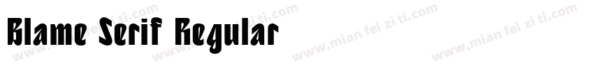 Blame Serif Regular字体转换